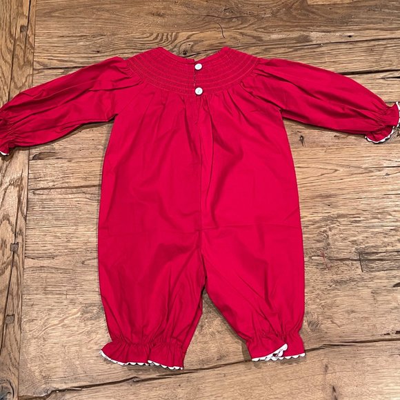 Lil Cactus Santa Smocked Playsuit, NWOT! - Picture 3 of 5